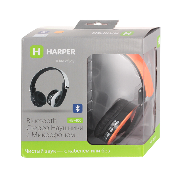 Наушники Bluetooth Harper HB-400 Orange